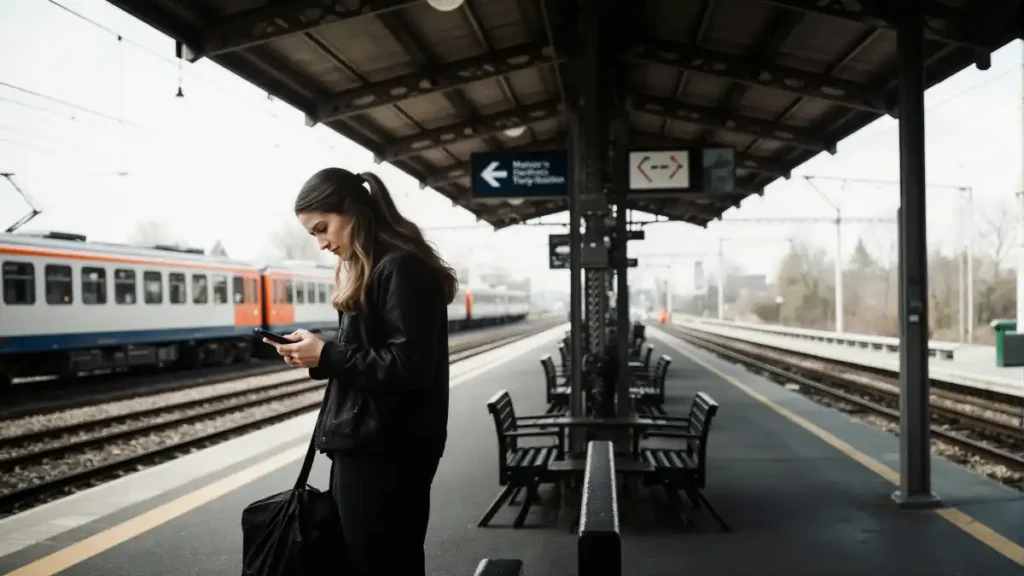 Ivan is using a travel app for a rail travel